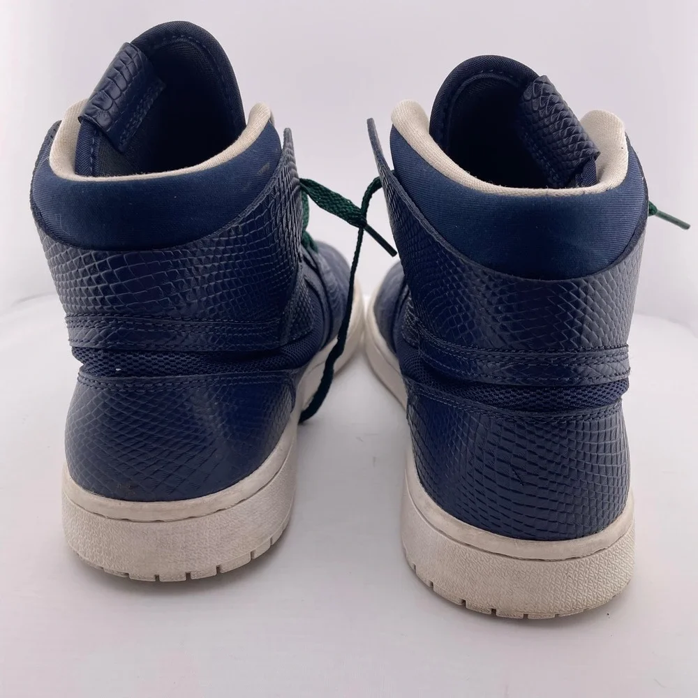 Jordan 1 Retro High Deconstructed Snakeskin Nouveau Navy Blue Sneakers Size‎ 9.5